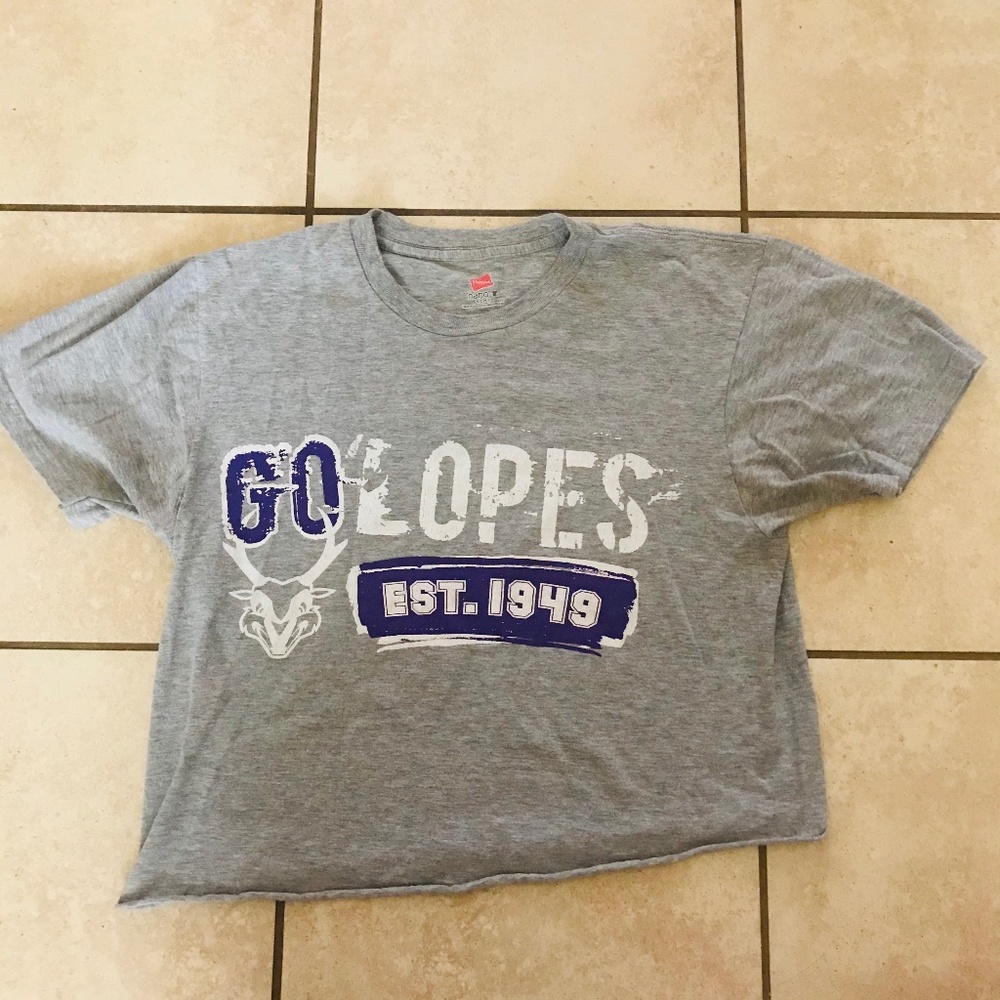 ✨Grand Canyon University✨ GCU Go Lopes gray crop top shirt